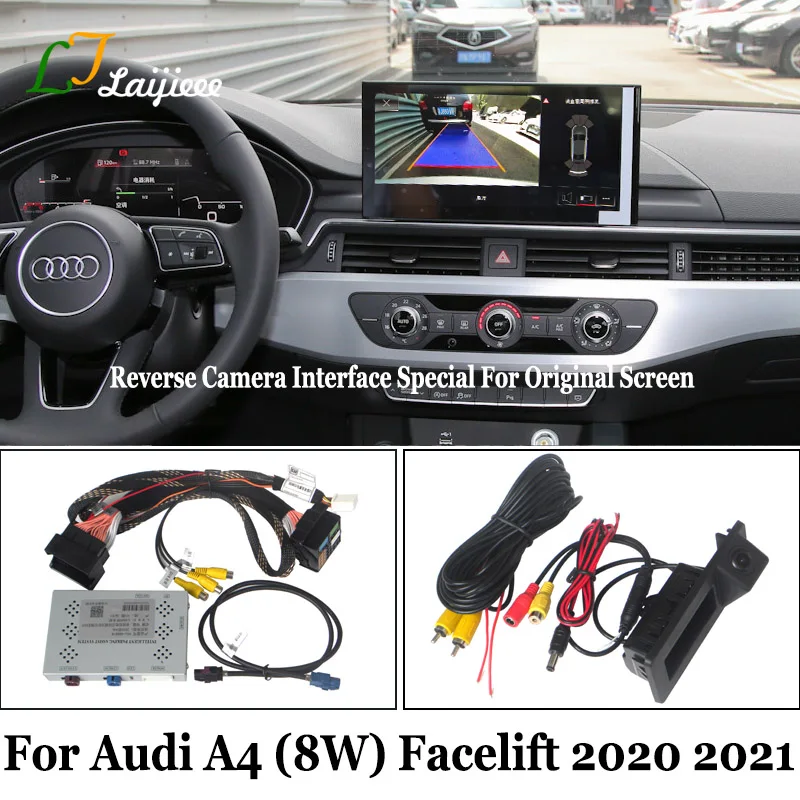 

For Audi A4 8W 2020 2021 Original 8.8 Or 10.25 Inch Screen No Need Coding HD Rear View Backup Reverse Parking Camera Interface