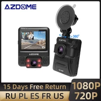 original azdome gs65h dash cam mini dual lens car dvr novatek 96655 full hd 1080p car camera night vision for uber lyft taxi