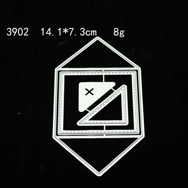 

Irregular Shape Cut Dies Line Lace Box Polygon For Kid Play Handbook Scrapbooking Paper Carbon Steel Stencil DIY Album Postcarde