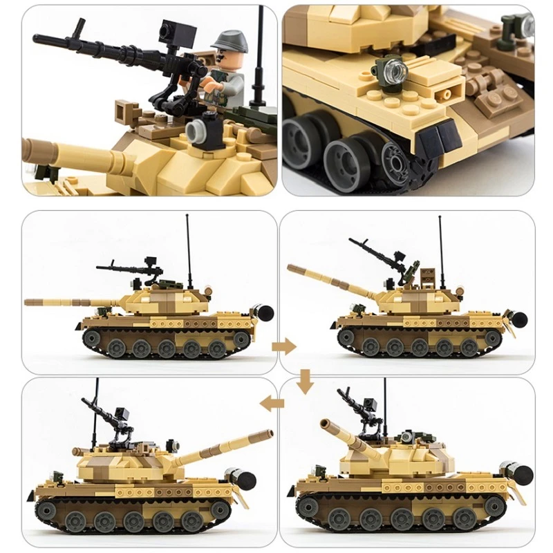 GUDI 600019 военные T-62 Танк Строительные блоки Кирпич совместимый Technic Playmobil игрушки для детей