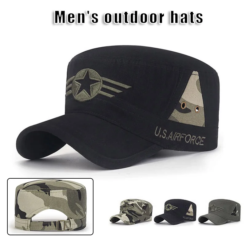 

Men's Cotton Baseball Cap Adsjutable Strapback Sun Protection Breathable Casual Outdoor Sports Sunhat for Summer HSJ88