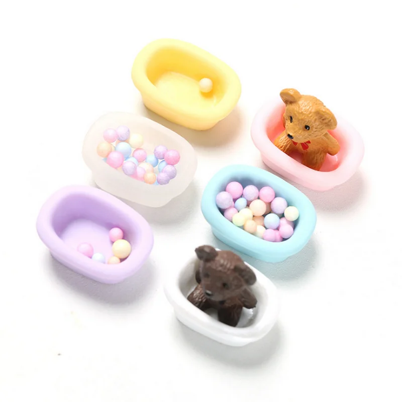 

DIY Handmade Key Chain Pendant Phone Case Jewelry Material Accessories Silicone Mold Color Small Bathtub Resin Craft