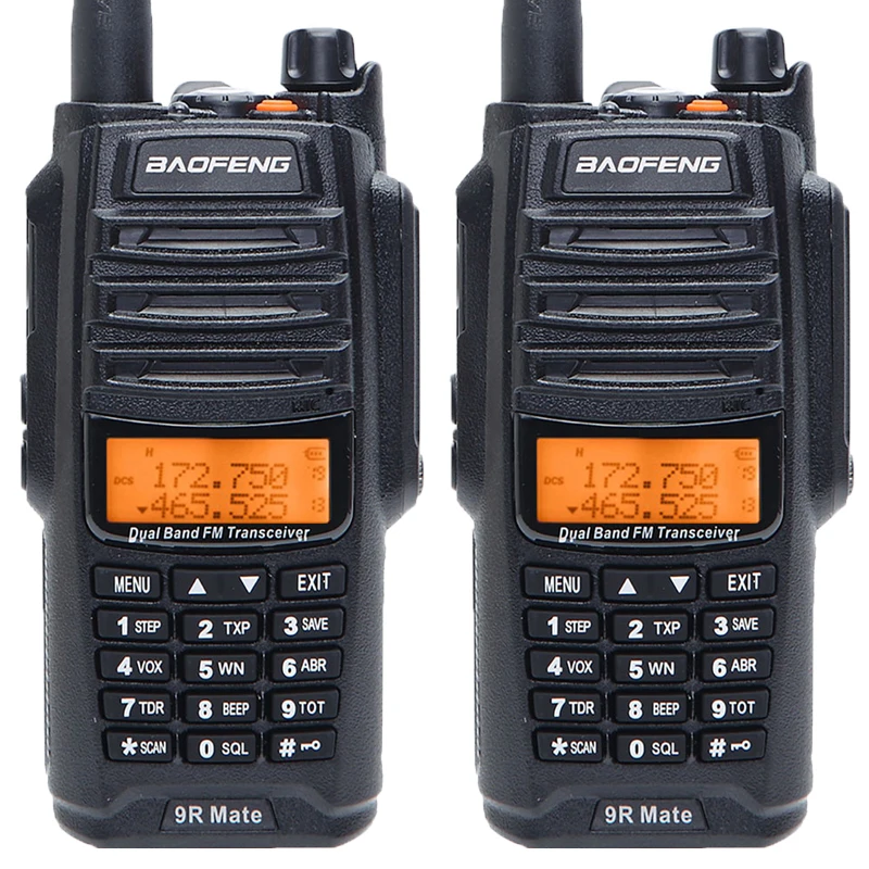 

2PCSBaofeng UV-9R Mate IP67 Waterproof 10 Watts 4500mAh Walkie Talkie Two Way Radio Dual Band Handheld 10km Long Range Portable