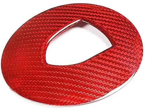 

Red Real Carbon Fiber Car Steering Wheel Decoration Panel Cover Trim Accessories For Porsche 718 911 Cayenne Panamera MACAN