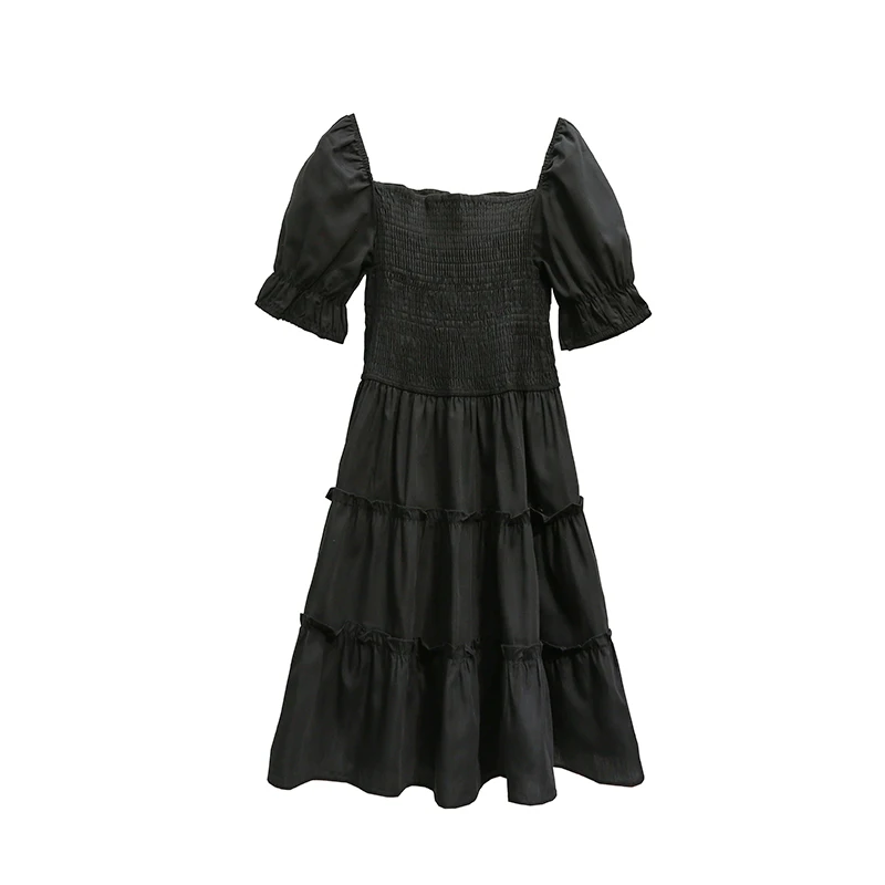 

Plus size Women Summer sexy elegant Dress Korean 2021 short sleeve solid Sashes Sundress Bohemian Holiday Casual A Line Dress