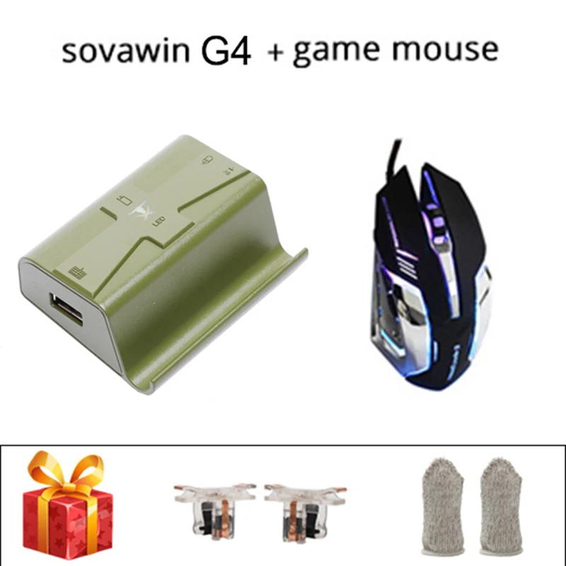G4 with Mouse Sovawin G4 PUBG контроллер мобильный контроллер Bluetooth игровая клавиатура мышь конвертер проводной телефон геймпад Android для iPhone - Цвет: G4 with Mouse
