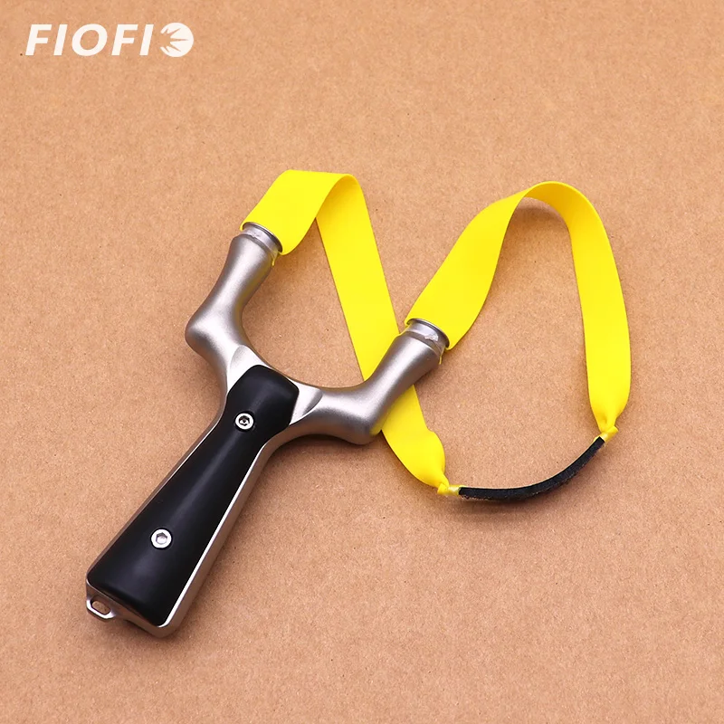 

FioFio 440C Рогатка с очень высокой твердостью Профессиональная круглая головка плоская резиновая лента удобная рукоятка для охоты