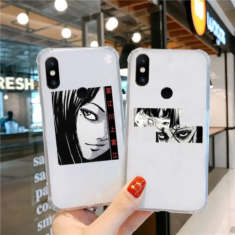 

Junji Ito Japanese Manga Horror Phone Case Transparent for xiaomi Redmi note k 7 6 40 9 6 5 10 11 A T se pro lite ultra