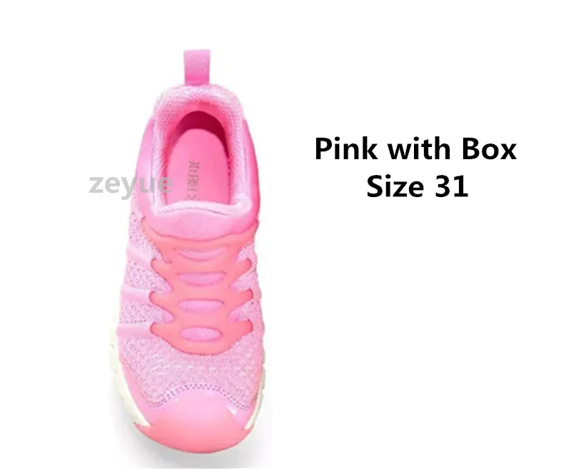 with box pink 31 Xiaomi FREETIE кроссовки детские легкие спортивные кроссовки дышащие мягкие Повседневные детские кроссовки от Mijia Youpin детские подарки - Цвет: with box pink 31