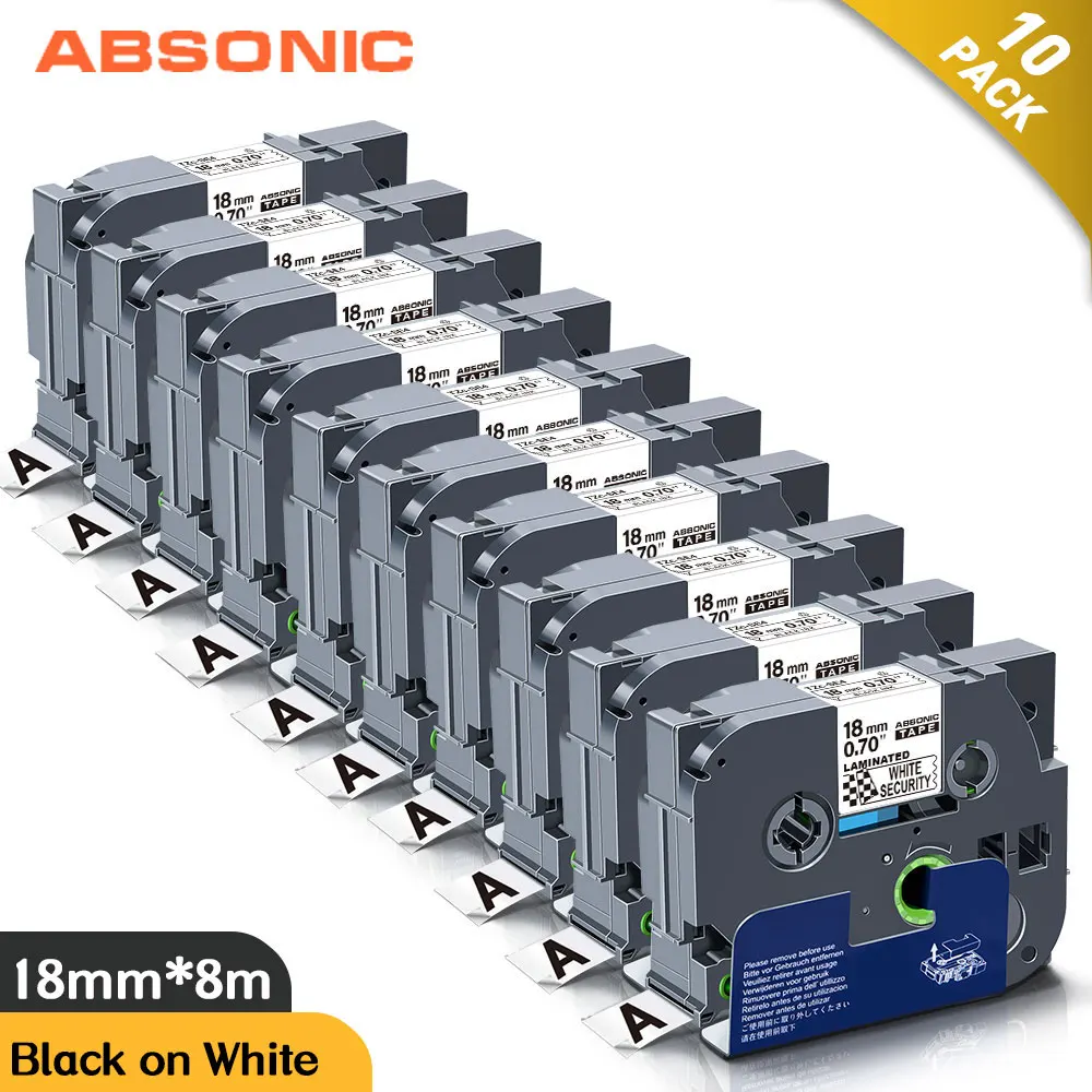 Absonic 18 мм ленты безопасности SE4 ламинированная этикетка лента для Brother секретный