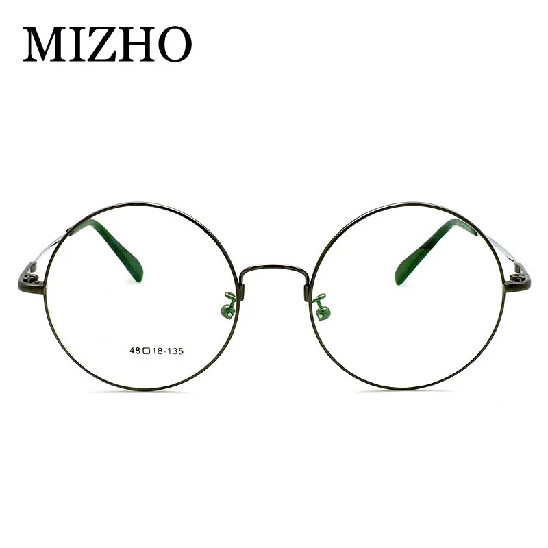 

MIZHO 2022 New Designer Woman Glasses Optical Frames Memory Titanium Alloy Round Men Eye Glasses Frame Clear lens Eyewear Gold