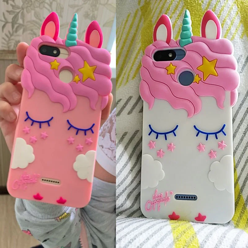 3D в виде единорога из мультфильма Мягкий силиконовый чехол Red mi Note 7 6A 6 Pro S2 5A 5 4 4X в виде милых ушек чехол в виде лошади для Xiaomi mi A2 Lite 5X 6X чехол
