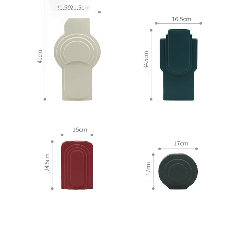 

Embossed Striped Vase Living Room Home Furnishing Creative Dried Flower Soft Decorated Ceramic Decoration Ornaments