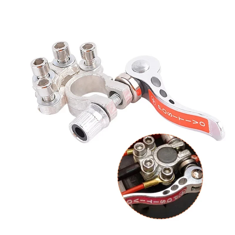 

2pcs Quick Disconnect Car Battery Main Cable Post Terminal Shut-off Connectors For 12v 6v 24v Boat Race Car Utv Tractor Truck