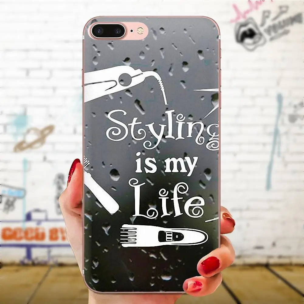 Стилист ножницы кисть переключатель печать рисунок для Apple iPhone 4 5 5C 4S SE SE2 6 6S 7 8 11 Plus