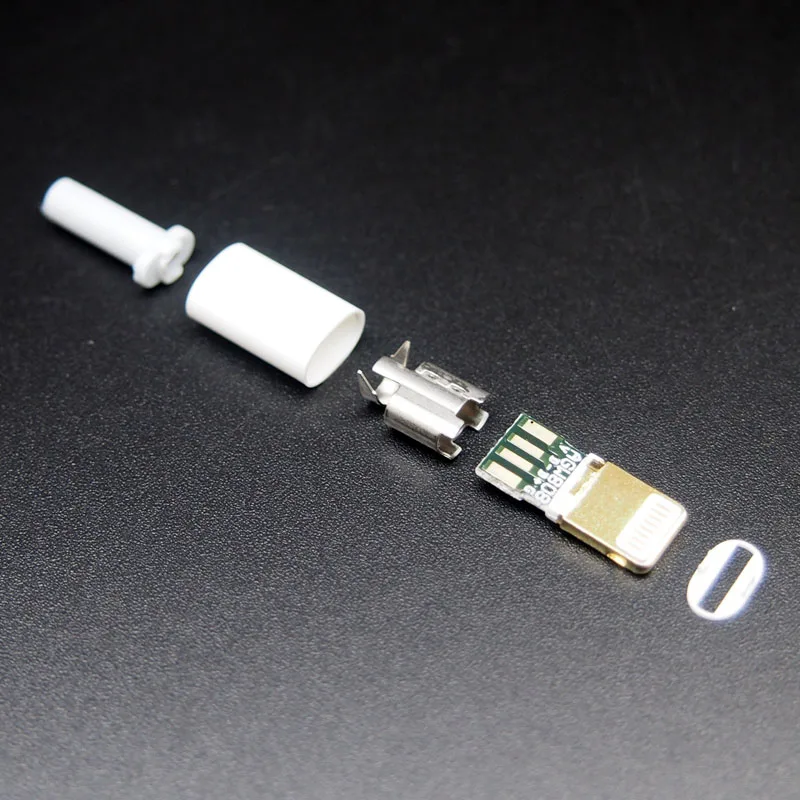 2 комплекта для iphone 5/6/6s/7 быстрая зарядка Lightning позолоченный штекер с корпусом 5 в