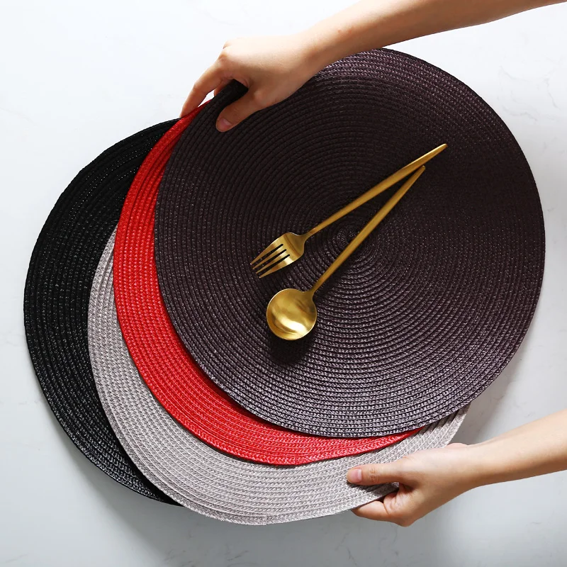 

Large Japanese Placemats Table Round Mat Heat Insulation Modern Design Kitchen Dining Table Coaster Kitchen Accessories DA60CJD