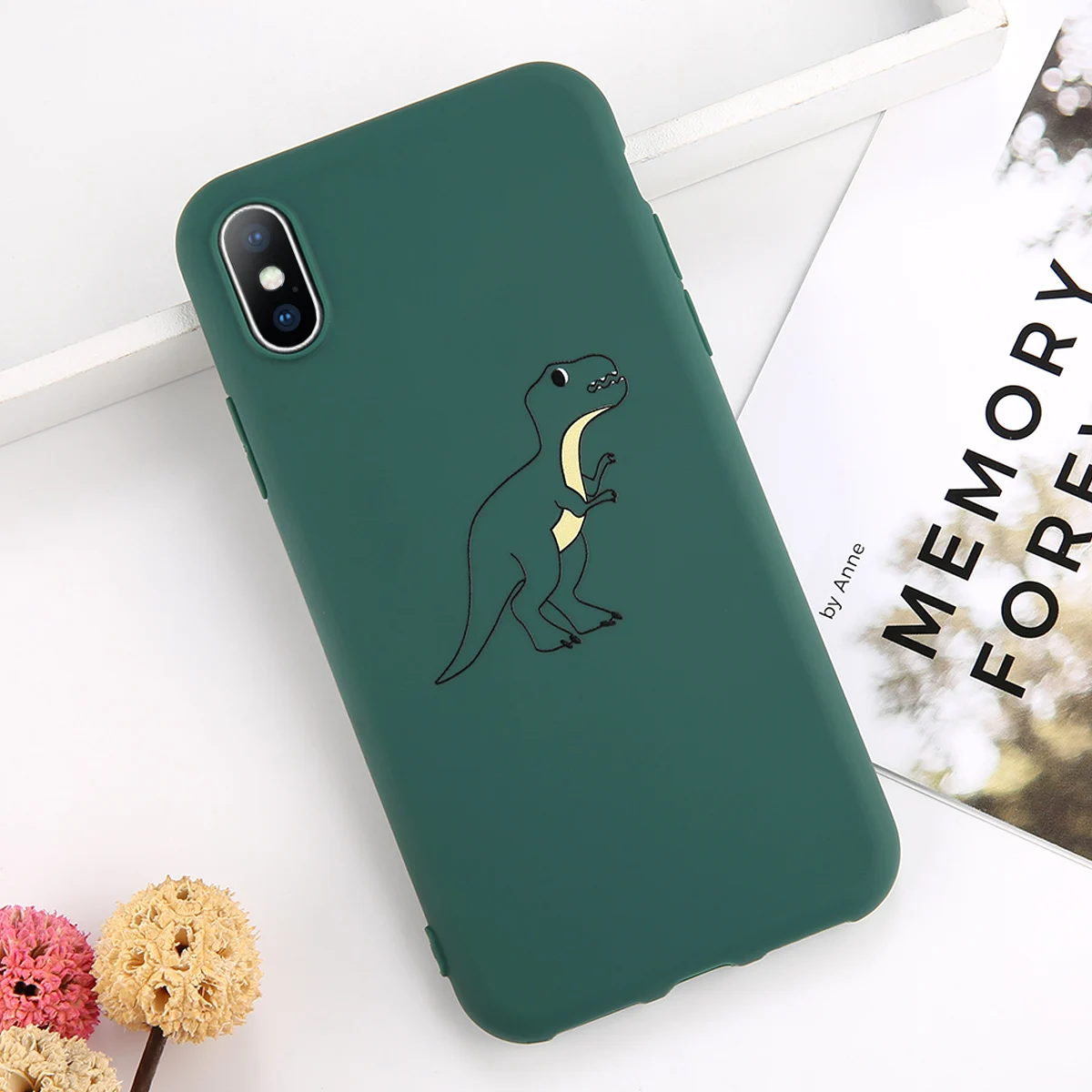 3824 Чехол Ottwn с динозавром для iPhone 7, 6, 6 S, 8 Plus, 11 Pro, Max X, XR, XS Max, чехол для телефона, с сердечком, милый мультяшный Кот, мягкий ТПУ чехол на заднюю панель - Цвет: 3824