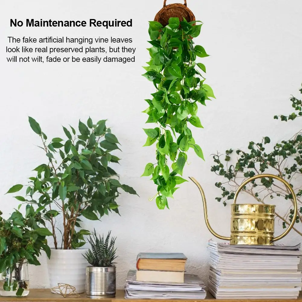 

Simulation Of Green Radish Green Leaf Wall Hanging Ivy Vines Wedding Shooting Props Decoration Chlorophytum Green Plants