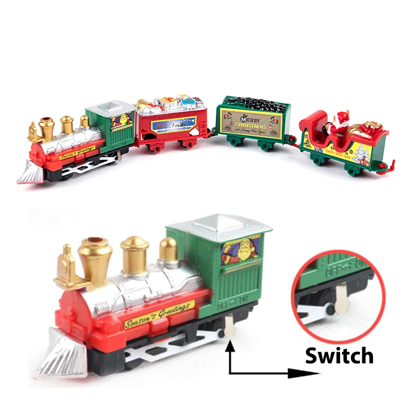 

2022 Christmas Electric Rail Car Building Block 216cm Track Set Transportation Toy Brick Train Xmas 2022 New Years Gift Rail Car
