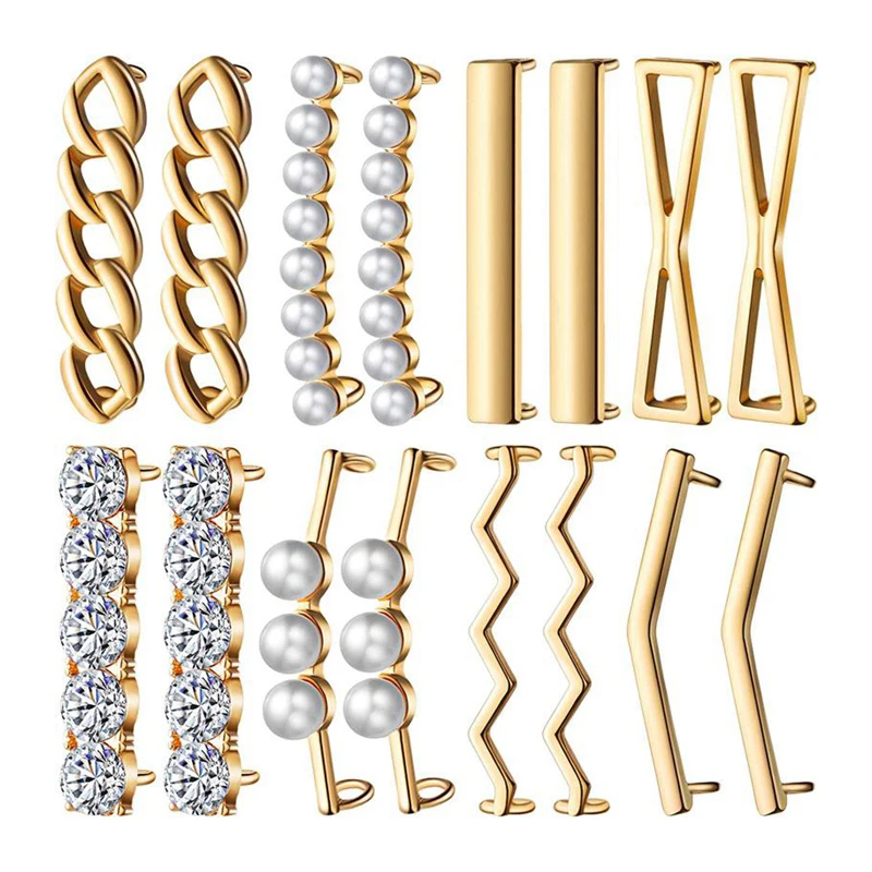 

Girl Shiny Rhinestones Shoe Laces Sneakers Shoelaces Decoration Metal Shoelace Buckle DIY Shoe Accessories Women Clips 1 Pcs