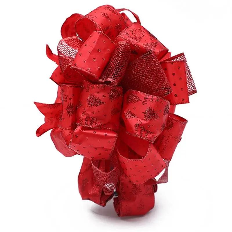 Макушка для новогодней елки большой двухголовый Рождественский бант