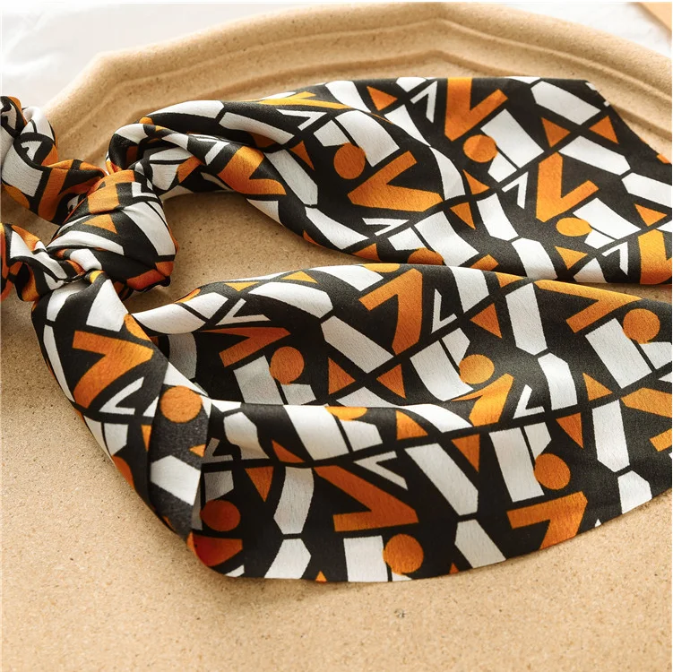 

New Elastic Hair Band Ribbon Bow Scarf Retro stripes Scrunchie Women Hair Rubber Hair Ropes Girls Hair Accessories H41