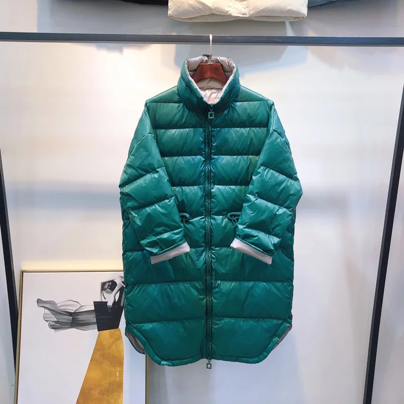 Зимнее пальто для женщин новинка 2019 модная куртка на белом утином пуху женское