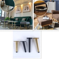 4pcs metal furniture table leg hardware tapered gold cabinet leg sideboard wardrobes coffee cone chair feet 15202530cm