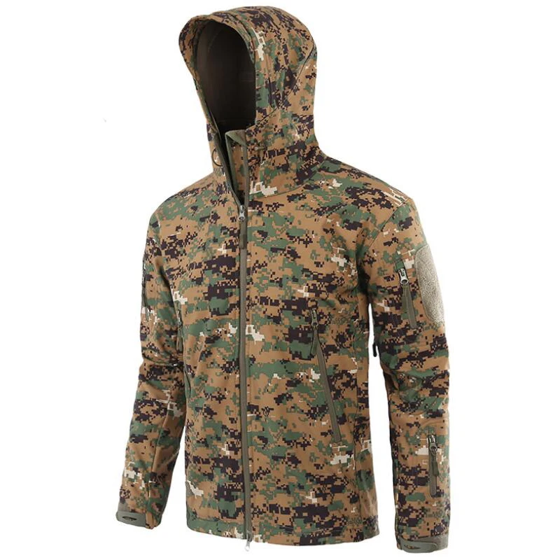 TAD V4.0 скрытень Акула кожа мягкая оболочка Военная OutdoorTactical куртка водонепроницаемая ветровка камуфляж армия OutHunting одежда - Цвет: jungledigital jacket