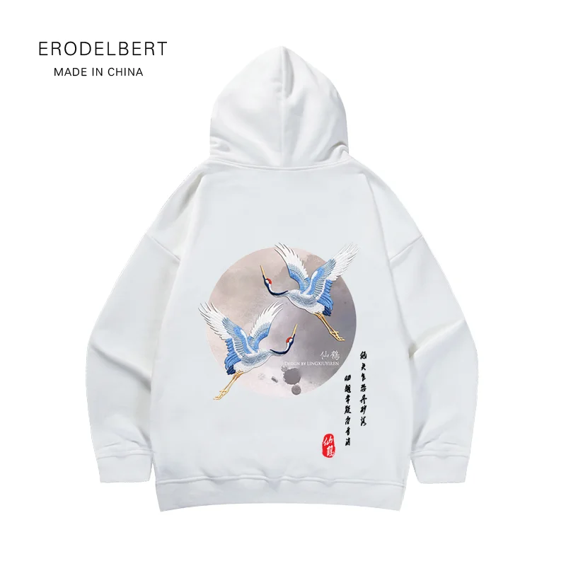 Китайский стиль Красная корона китайские персонажи худи для мужчин/женщин осень