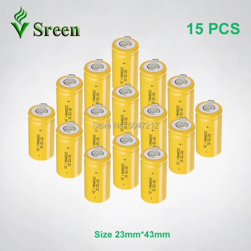 SC 2200mAh 1,2 V с никелевым листом аккумуляторная батарея DIY to Subc аккумулятор аккумуляторные электронные аккумуляторные батареи
