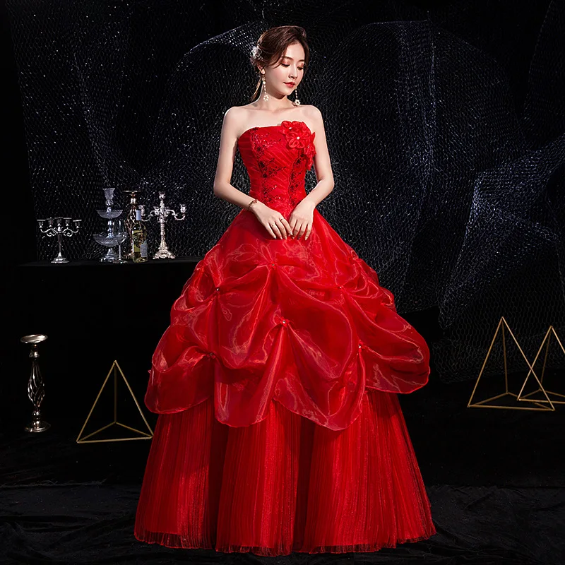 Красное свадебное платье 2018 для выпускного вечера Плюс Размер vestido de noiva без