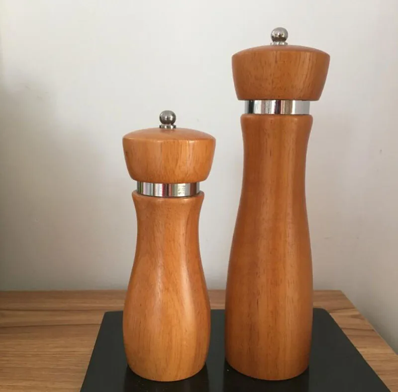 Ручная мельница для перца с металлическим кольцом резиновая древесина | Дом и сад