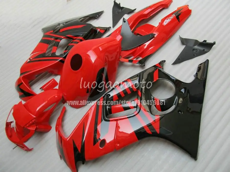 Комплект обтекателей для HONDA CBR600F3 97-98 1997 1998 CBR 600 F3 97 98 Кузов мотоцикла красного