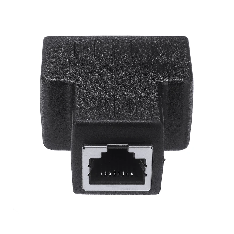 1 шт. RJ45 разветвитель 1-2 пути гнезда адаптеров для ноутбука двойной женский порт LAN