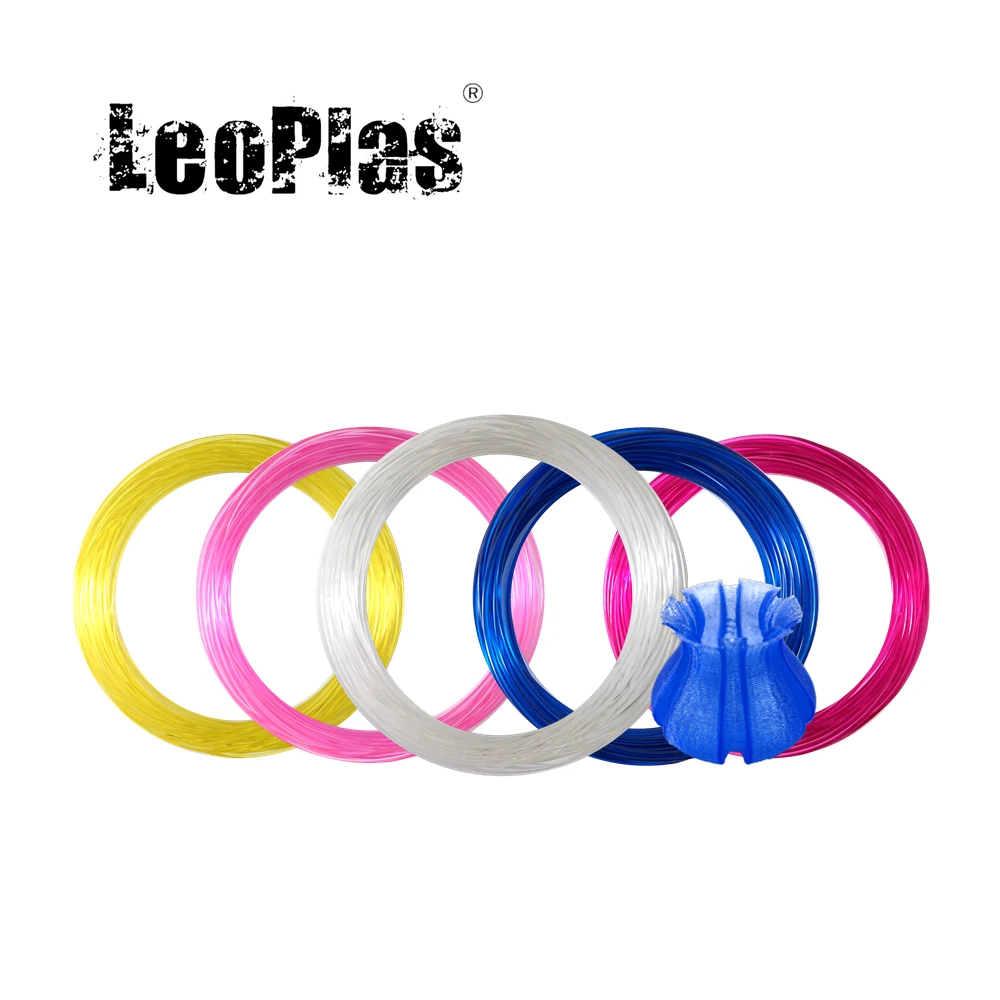 LeoPlas 1 75 мм 10 и 20 метров прозрачный пла-наполнитель для ручки 3D-принтера расходные