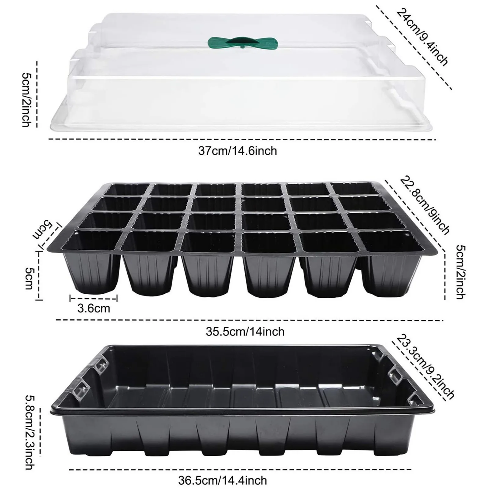 

Durable Seed growth tray seedling tray+cover clone trays Seed Starter Growing Trays kit Flowers Seedlings Plants Dome and Base