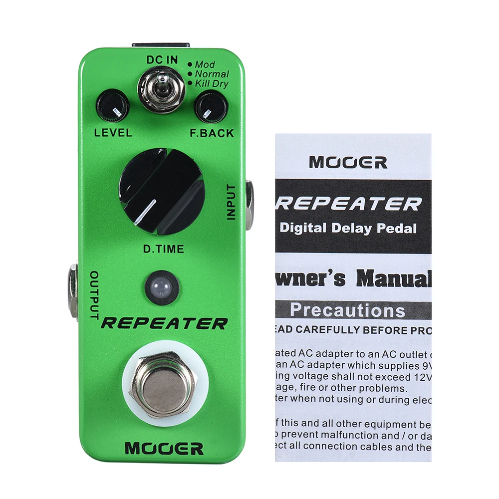 

MOOER REPEATER Digital Delay Guitar Effect Pedal 3 Modes True Bypass Full Metal Shell