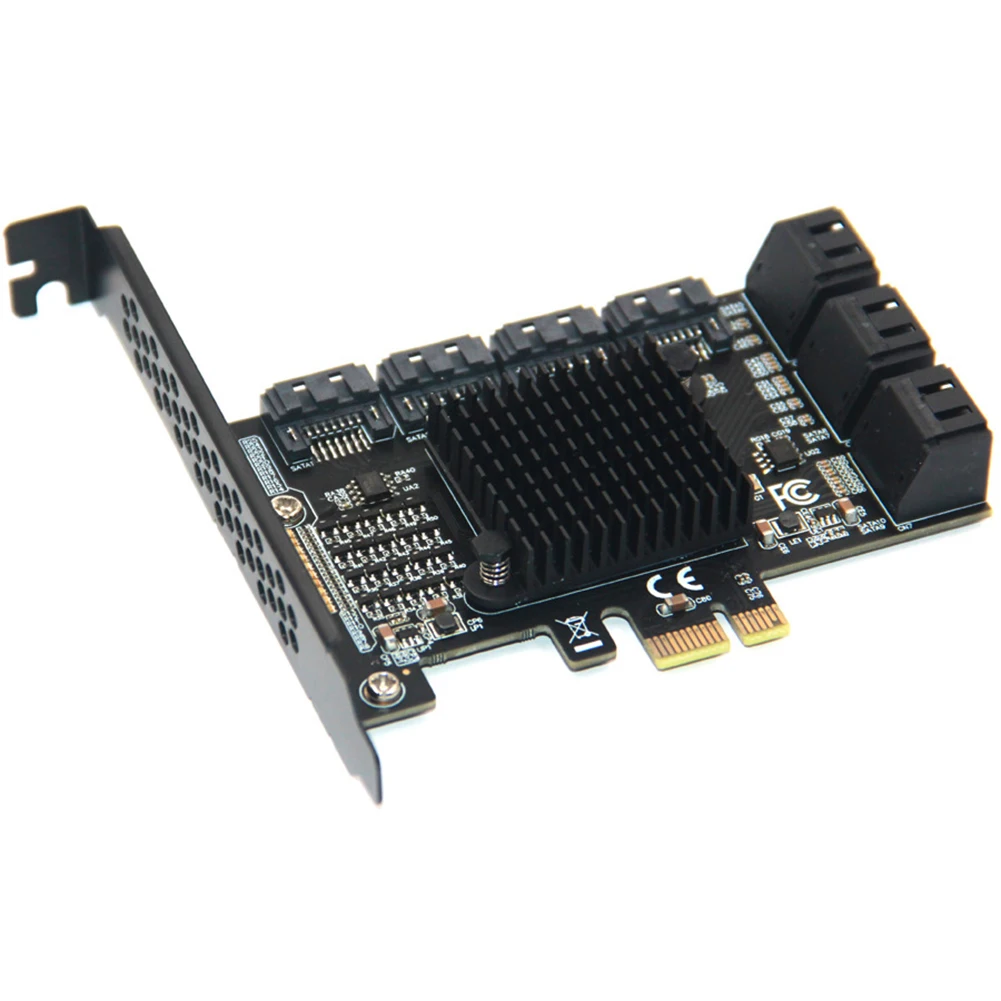 

SATA PCIE 1X адаптер 6/10 портов PCIE X4 X8 X16 к SATA 3,0 6 Гбит/с плата расширения скорости интерфейса Райзера для настольных портов Sup 32 ТБ