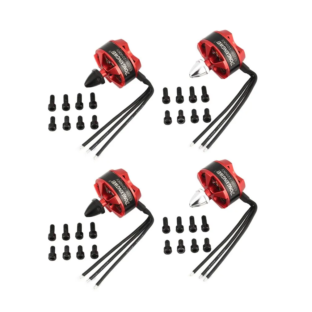 4 шт. DXW C2206 2200KV 2 4S CW/CCW 5 мм бесщеточный двигатель для радиоуправляемого гоночного