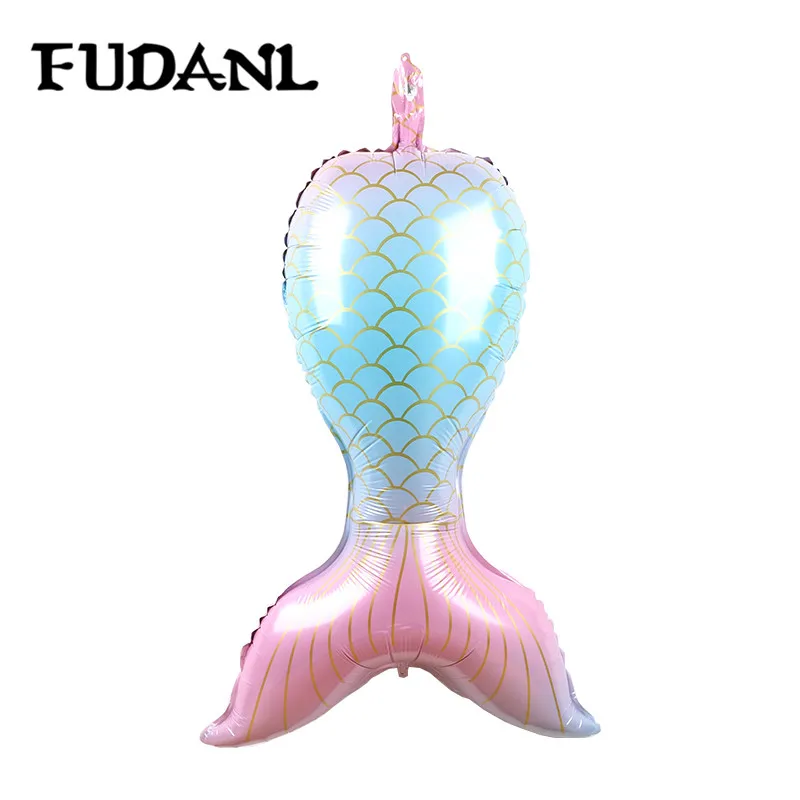 50 шт Мультяшные одеяло хвост русалки воздушные шары из фольги с днем рождения для