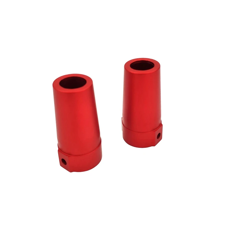 

2 Set Metal Steering Knuckle C Hub Carrier Axle Lockout Steering Link Rod Red & Silver