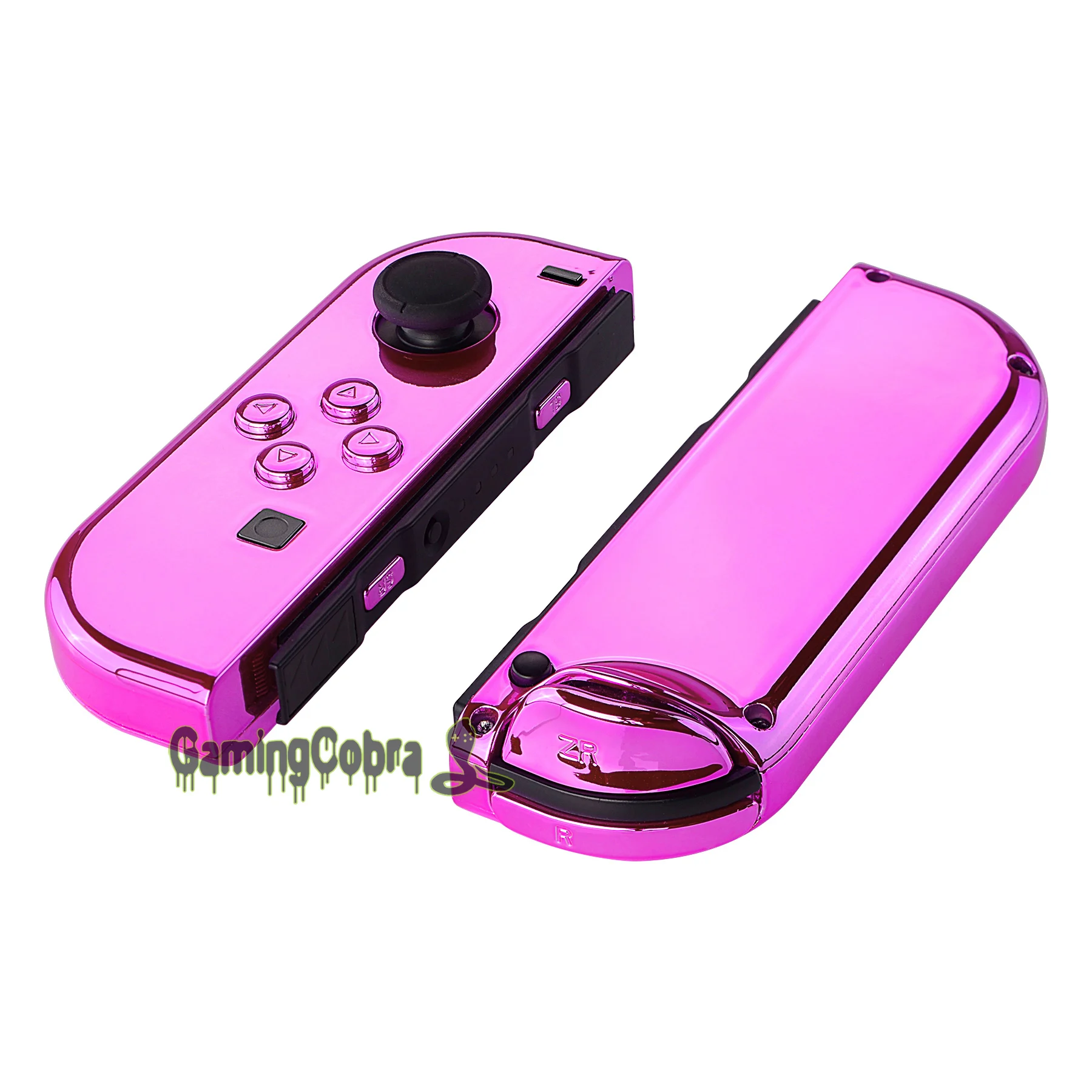 Чехол-накладка для Nintendo Switch JoyCon хромированный розовый | Электроника