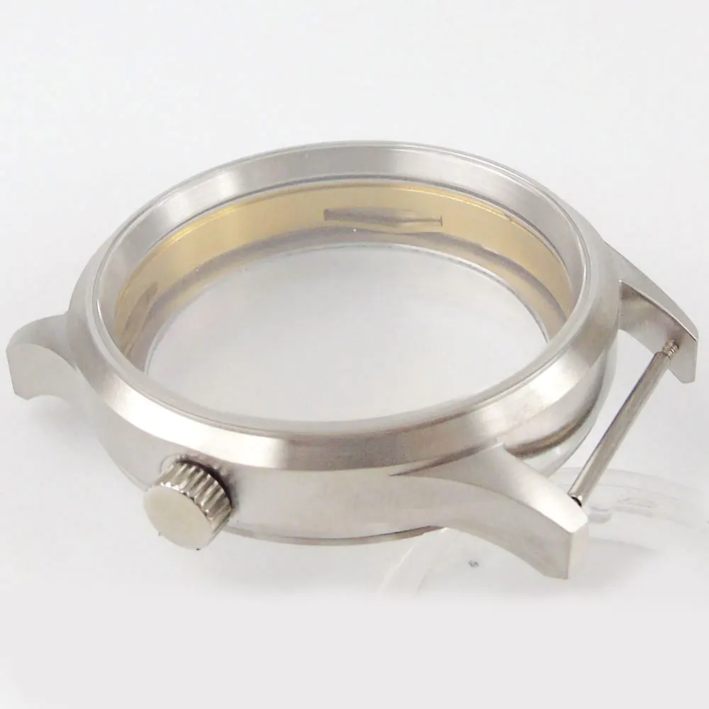 Чехол для часов 43 мм сапфировое стекло матовый чехол из нержавеющей стали 316L