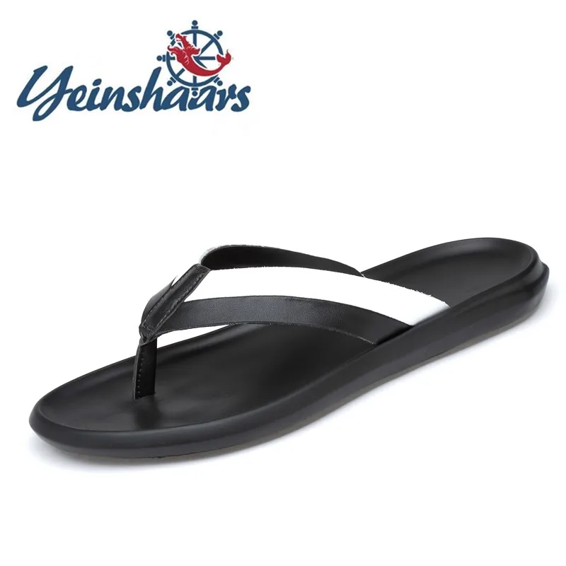 2021 Брендовые мужские вьетнамки Летние шлепанцы из натуральной кожи