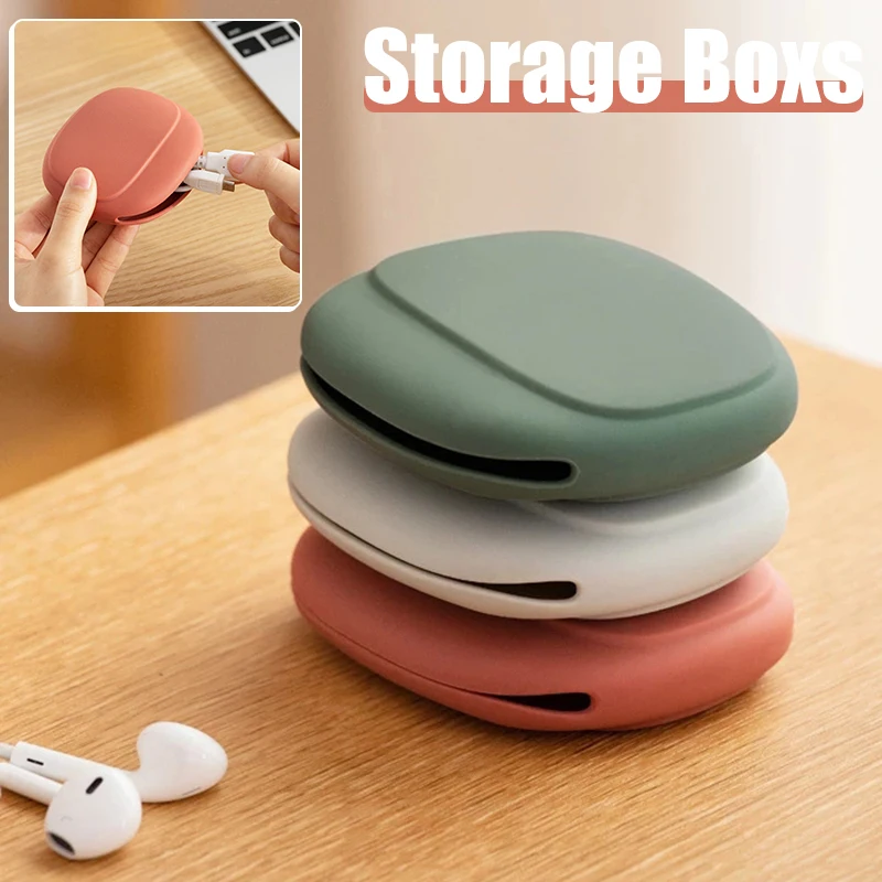

Ear Headset Data Earphone Cable Storage Box Case Small Portable Electronic Organizer Gadgets Pouch Bag For Outdoor Travel