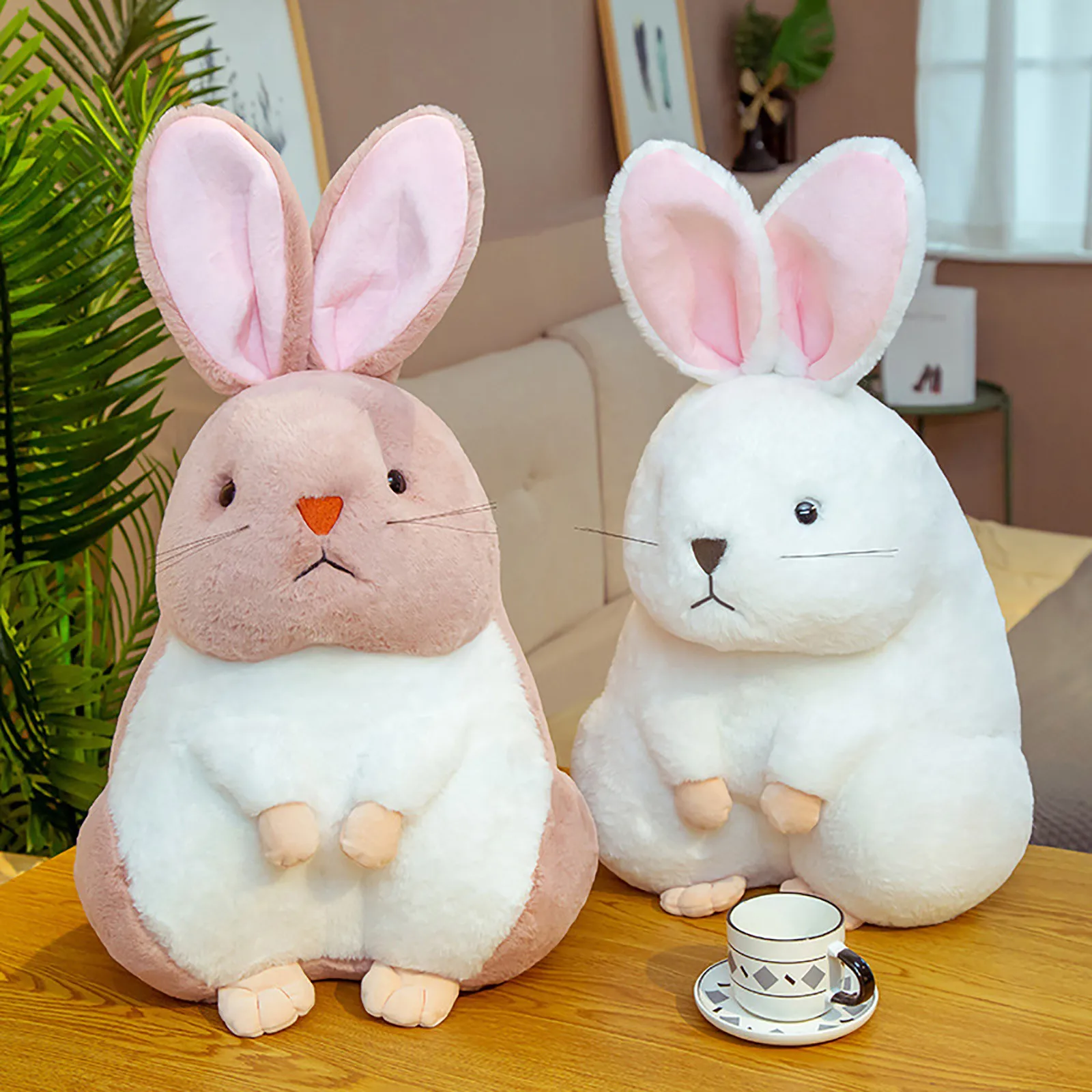 

Creative Cute And Warm Rabbit Pillow Sofa Backrest Plush Toys For Children Kawaii Decorative Ornaments