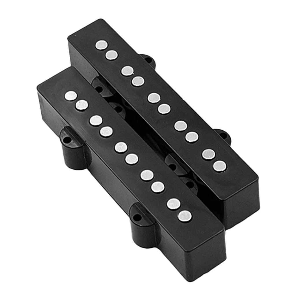 2 Pieces Jazz Bass Guitar Pickups Humbuckers 5 String 100.5x18x19mm Low Noise