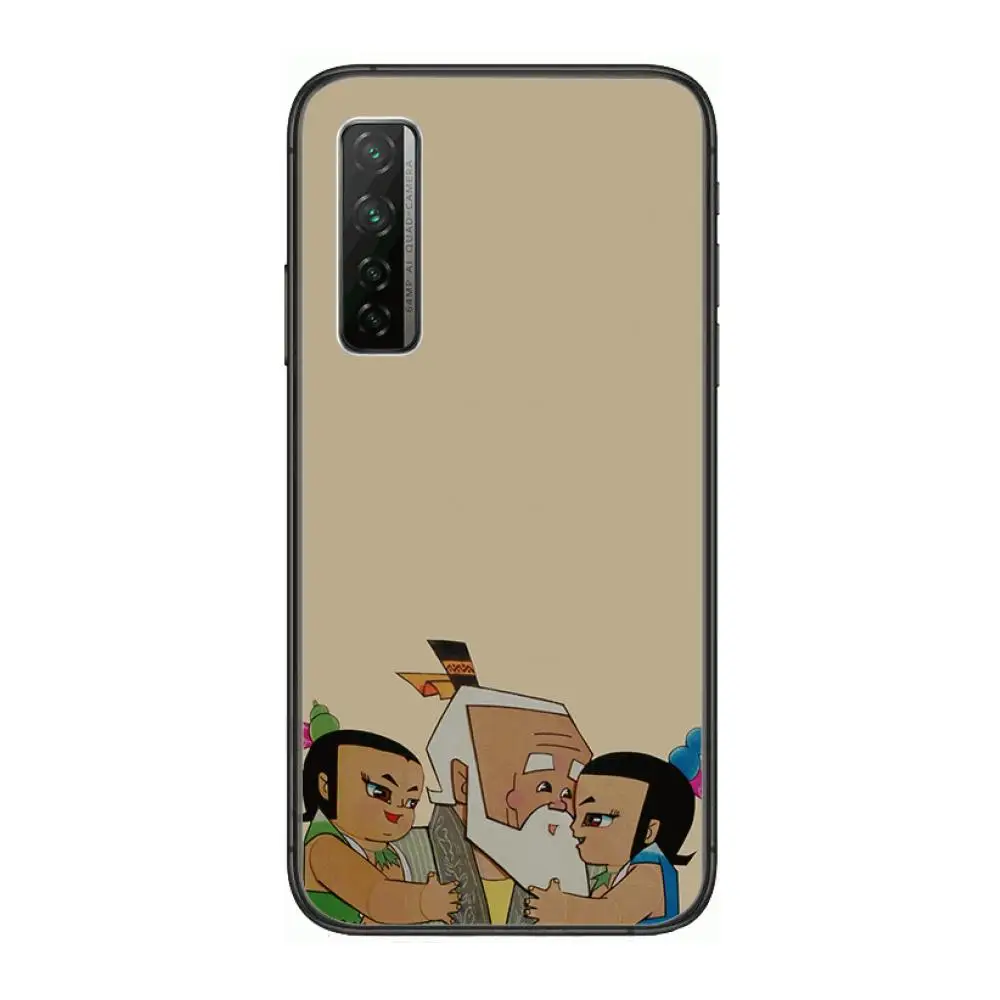 

Calabash Brothers case Phone Case For Huawei mate 40 30 10 20 40 8 9 Lite Z Pro Black Etui 3D Coque Painting Hoesjes 5g black